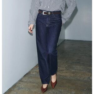 Zara high rise straight jeans